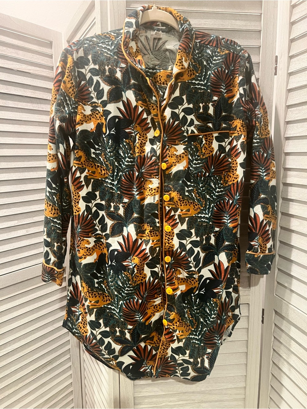 World Market Leopard Jungle Print Pajama Set - sz S/M